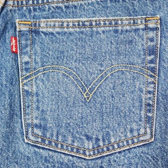 Levi's 501 Denim‎ Shorts Premium Button Fly Distressed Cut Off Size 25 - Picture 6 of 13